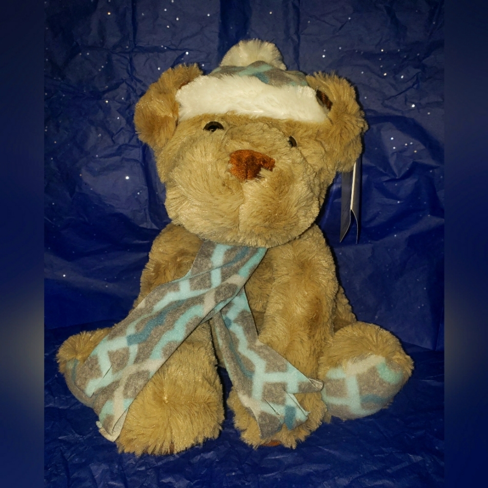 16" St Jude brown plush dog